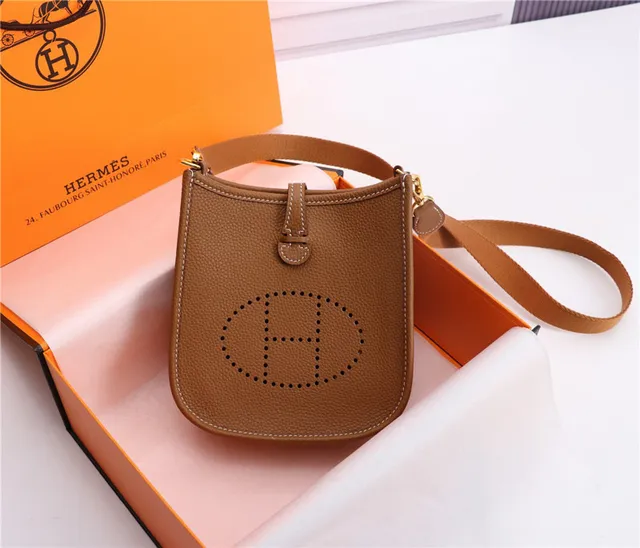 Hermès Evelyne Orange Perforated H Logo Underarm Bag 10