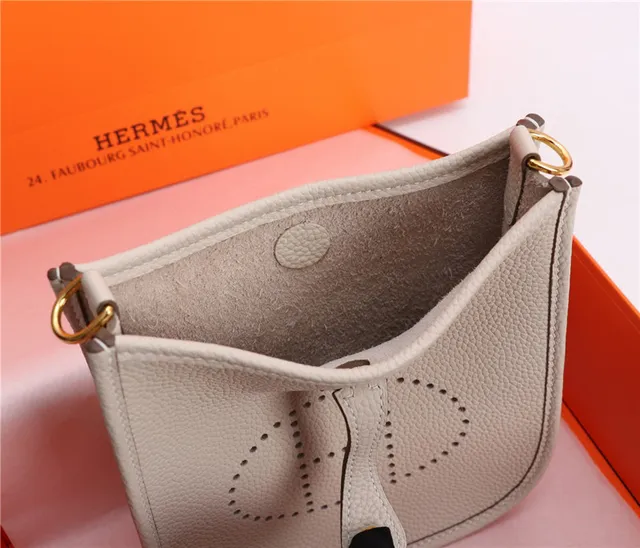 Hermès Evelyne Orange Perforated H Logo Underarm Bag 12