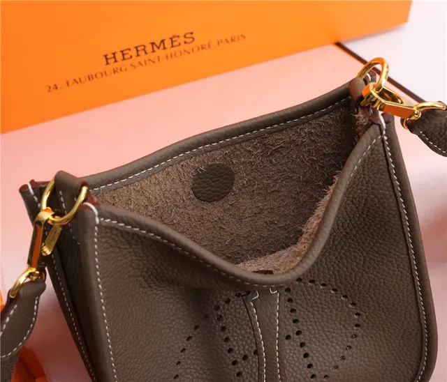 Hermès Evelyne Orange Perforated H Logo Underarm Bag 19