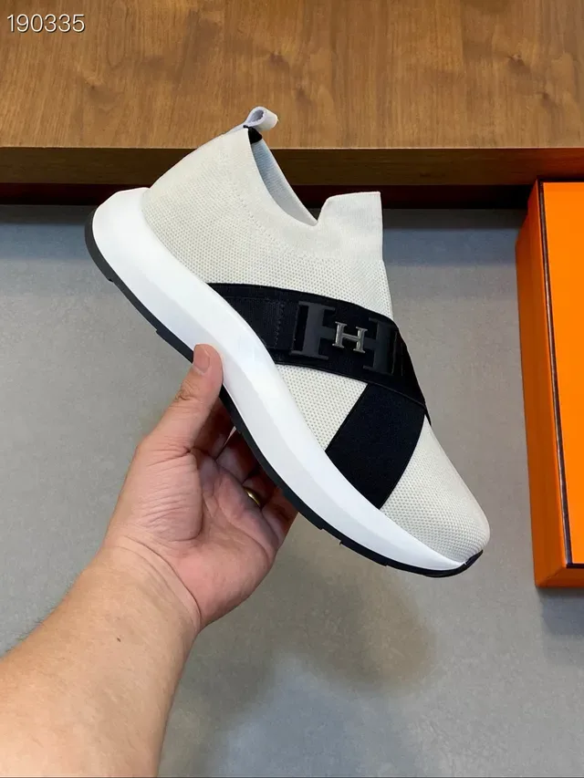Hermès H-Logo Strap Knit Slip-On Lifestyle Sneakers 7