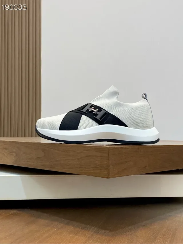 Hermès H-Logo Strap Knit Slip-On Lifestyle Sneakers 8