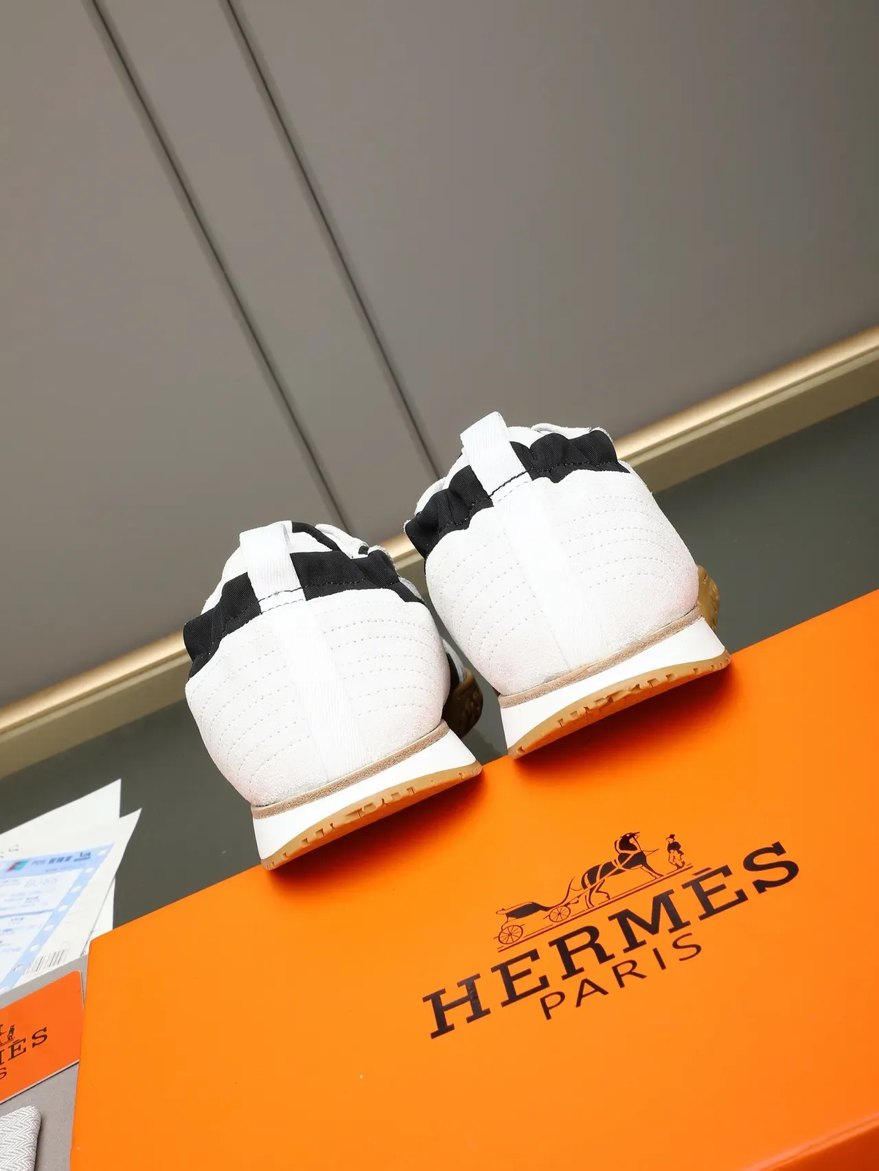 Hermès H Sneaker Black White Gum Lifestyle Sneakers 3