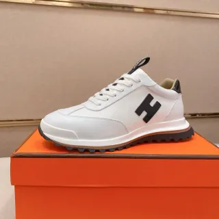Hermès H Sneaker White Black Lifestyle Sneakers