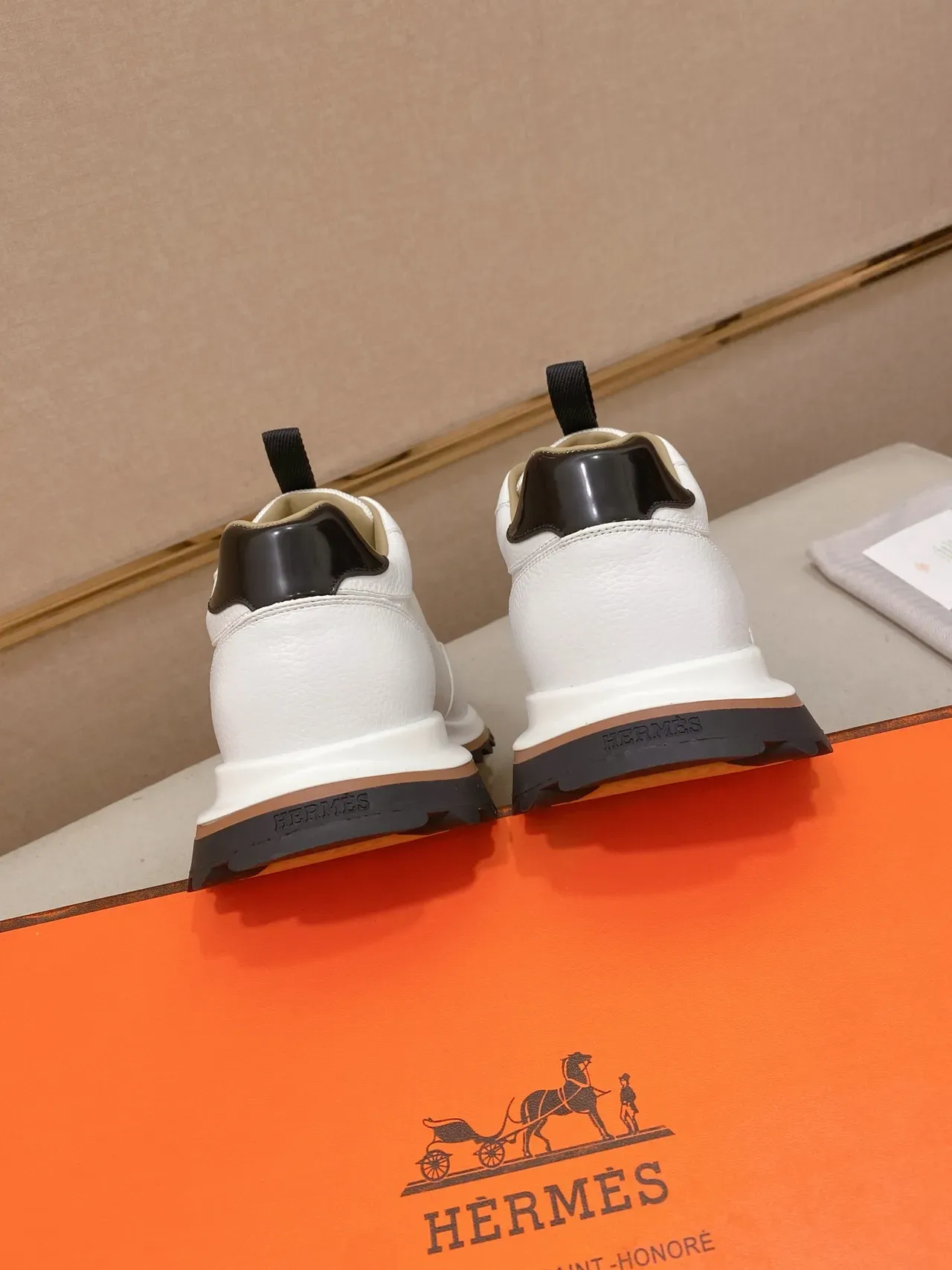 Hermès H Sneaker White Black Lifestyle Sneakers 3