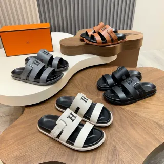 Sandálias Hermès Oran dupla alça com fivela