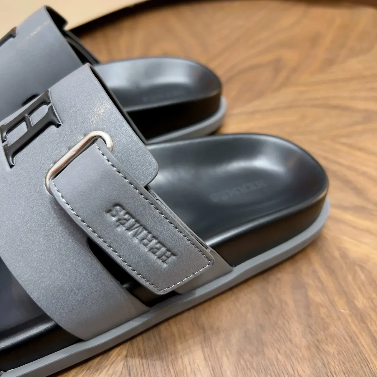 Hermès Oran Double-Strap Buckle Slippers 2