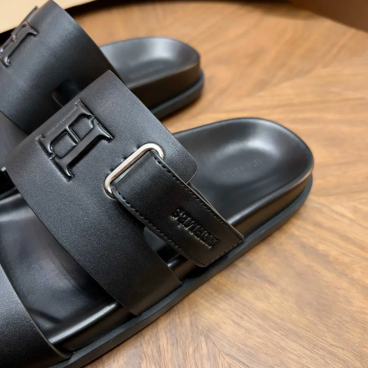 Hermès Oran Double-Strap Buckle Slippers 4