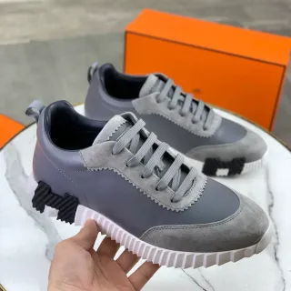 Hermès Oran Sneaker Gray Suede and Leather Lifestyle Sneakers
