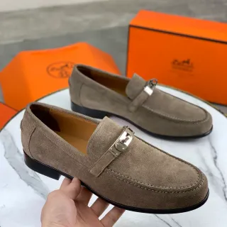 Hermès Oran Mocassim de Camurça com Horsebit