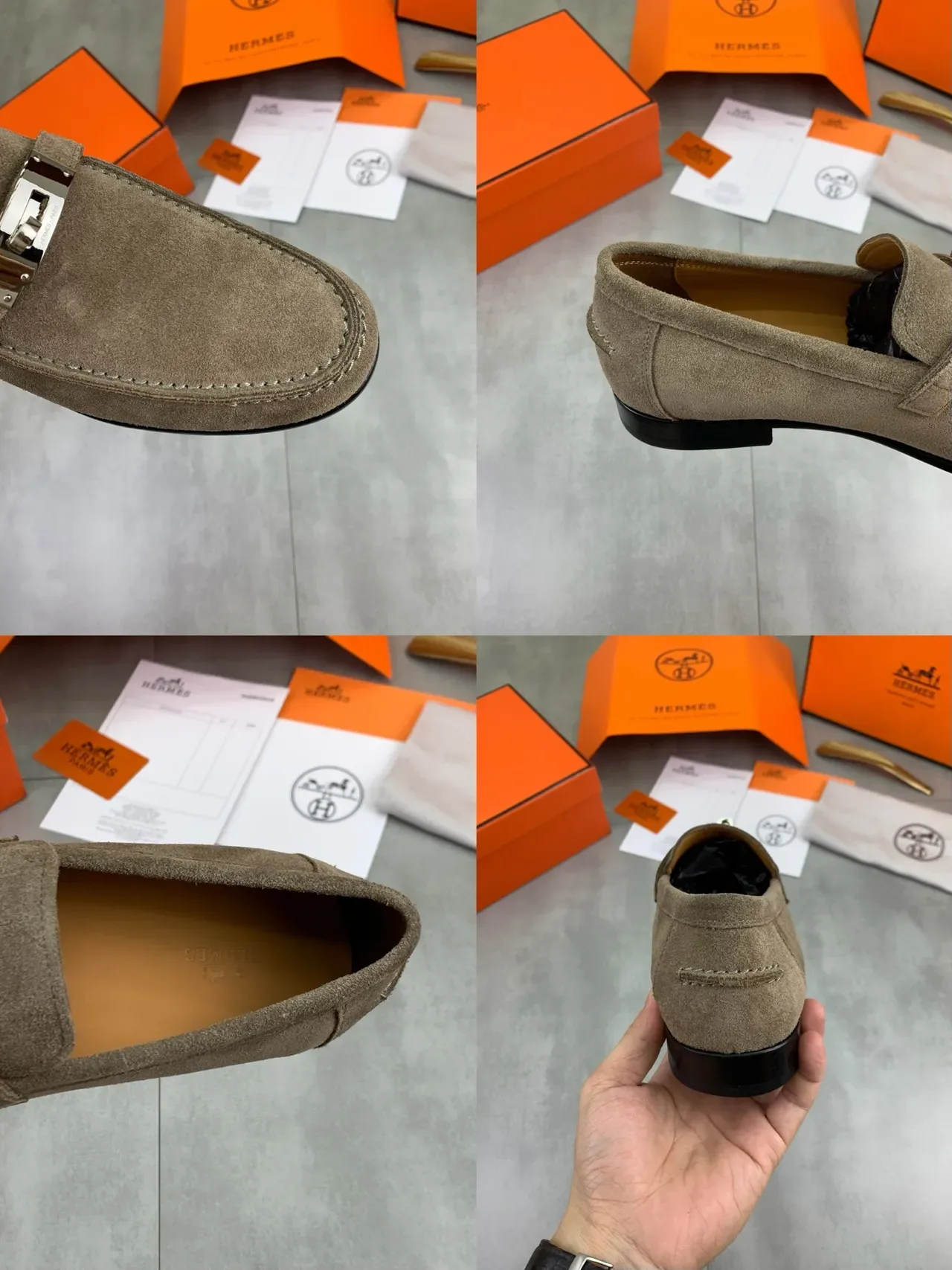Hermès Oran Suede Horsebit Loafer 3