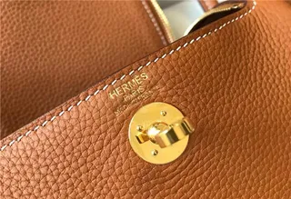 Hermès Picotin Lock حقيبة بوسطن ميني من جلد برتقالي مقرمش 6