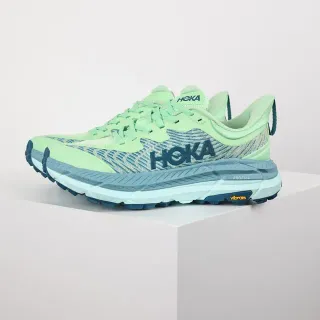 Hoka أخضر أزرق الوجه العلوي من Knit المهندس المدعوم PROFLY+ وسط الكعب أحذية الجري