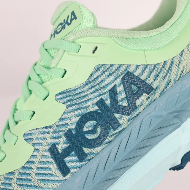 Hoka Vert Bleu Haut en Knit Ingenieril Empilées PROFLY+ Semelle intermédiaire Chaussures de course 6