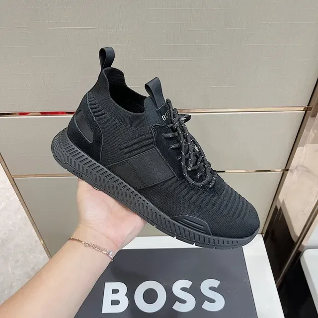 Hugo Boss Tênis Lifestyle Preto Tricô 6