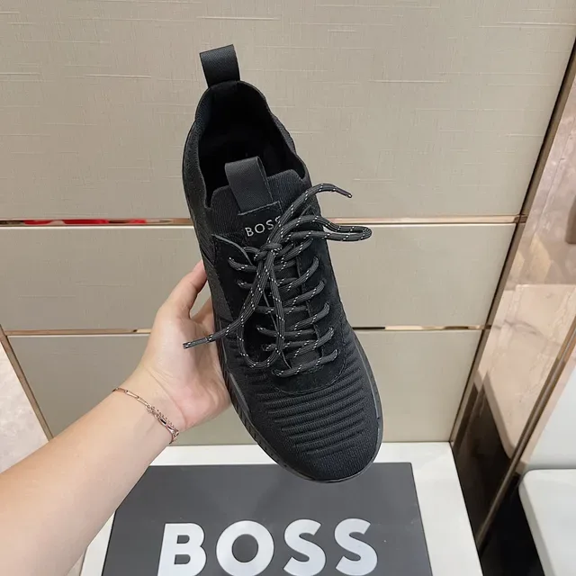 Hugo Boss Tênis Lifestyle Preto Tricô 7