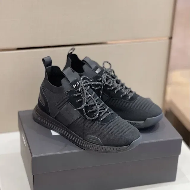 Hugo Boss Tênis Lifestyle Preto Tricô 8