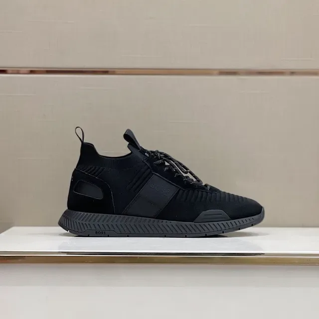 Hugo Boss Tênis Lifestyle Preto Tricô 9