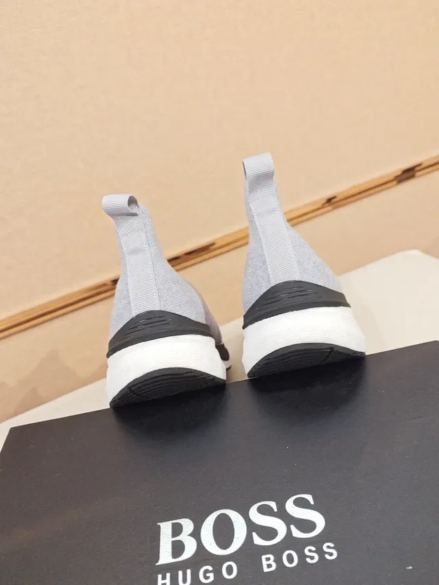 Hugo Boss Gray Knit Slip-On Lifestyle Sneaker 3