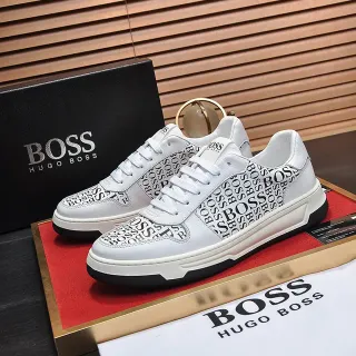 Hugo Boss Monogram-Print White Lifestyle Sneakers