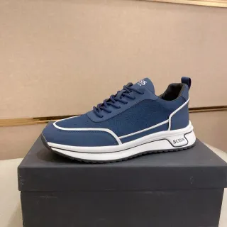 Hugo Boss Navy Blue White-Stripe Lifestyle Sneaker