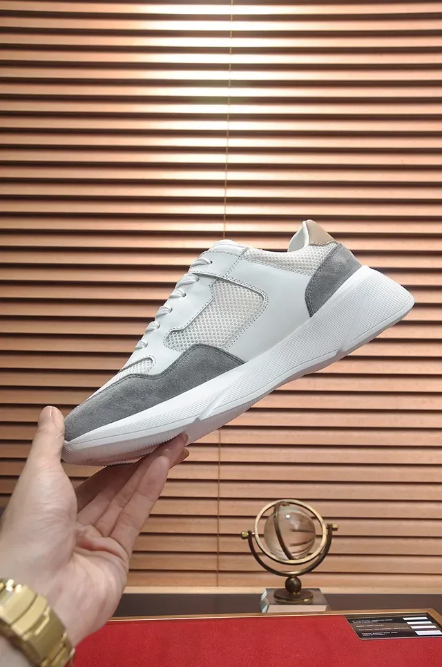 Hugo Boss Sneakers Lifestyle Blanc et Gris Matériau Mixte Panel Malla et Suède 6