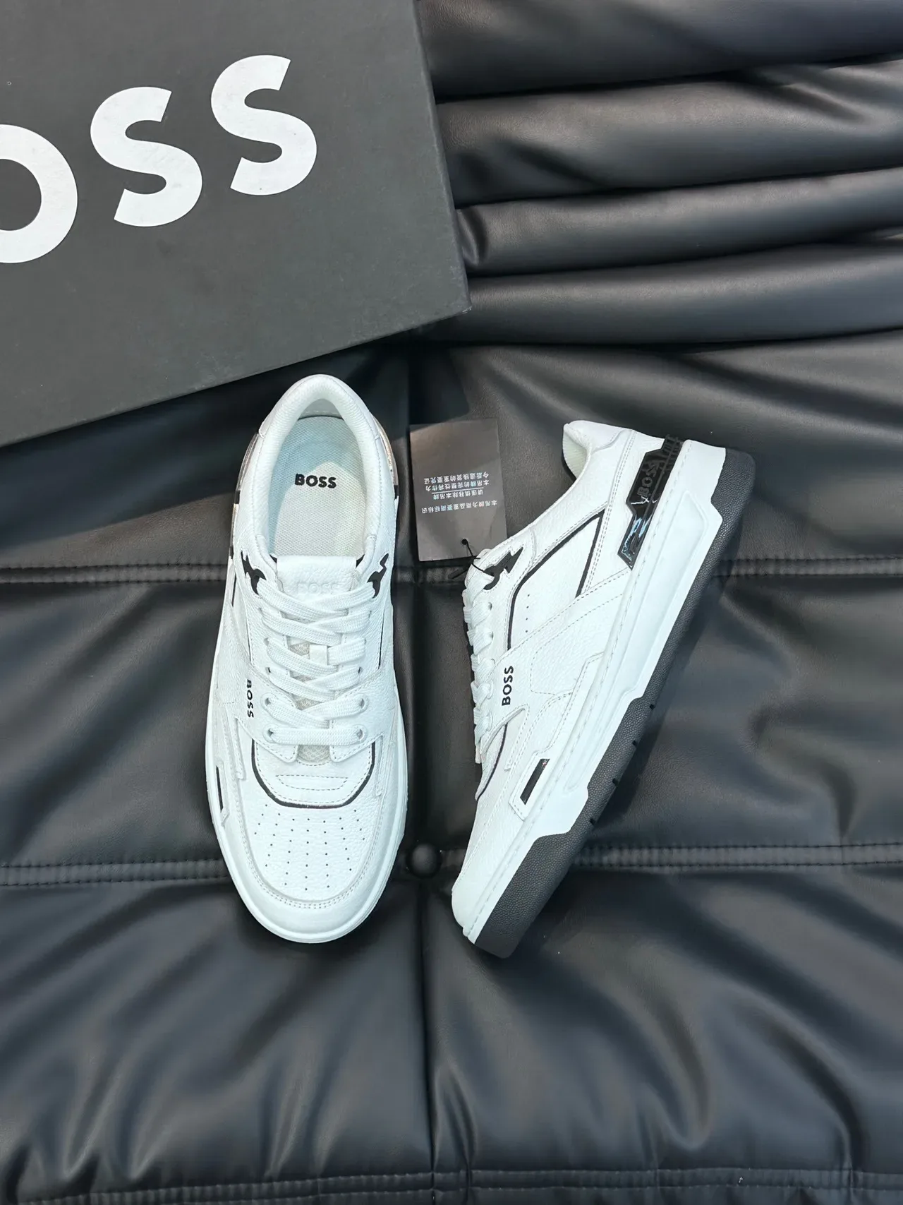 Hugo Boss White Leather Lifestyle Sneakers 9