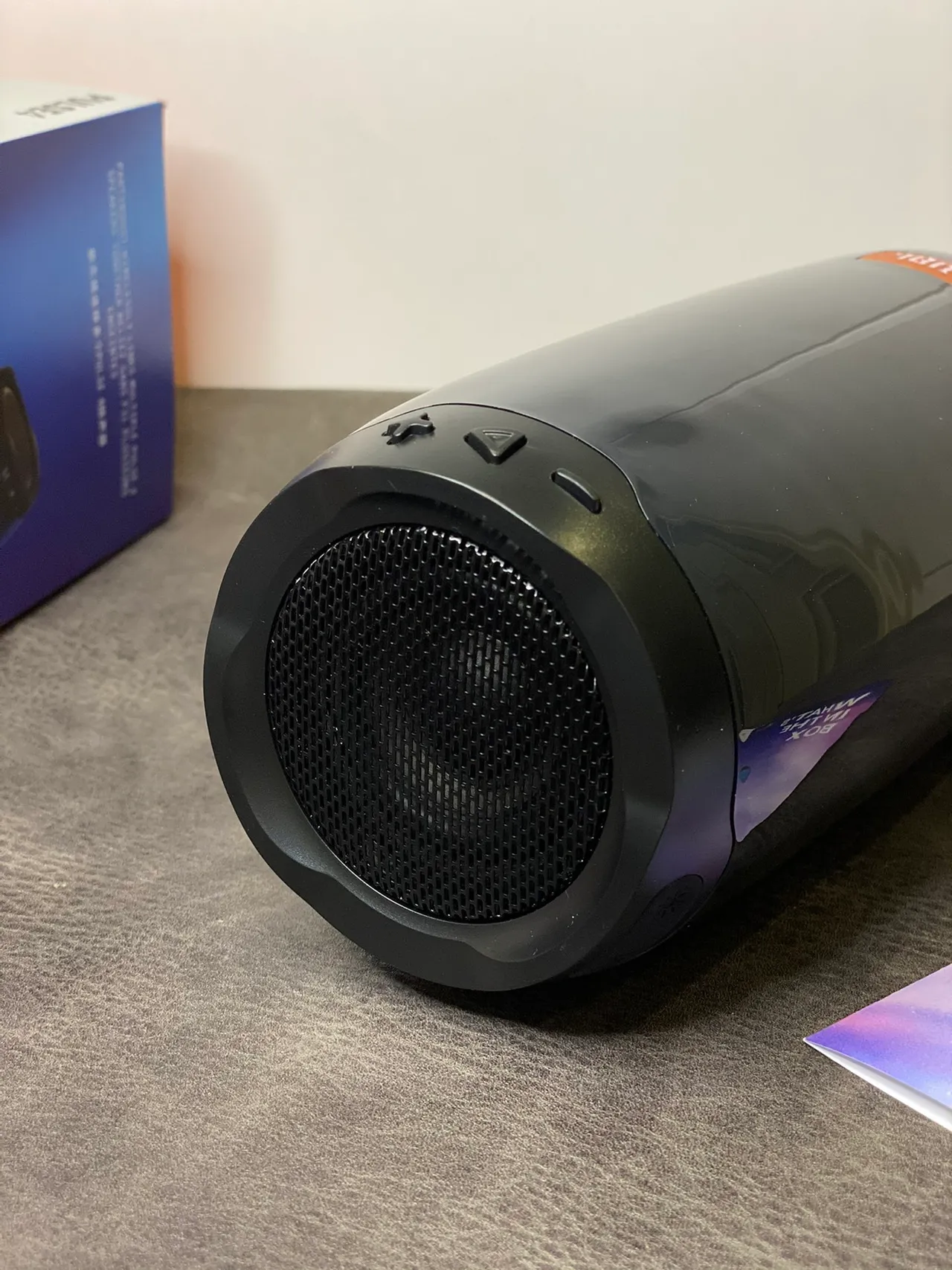 JBL Blue Black Cylindrical Translucent Body Portable Speaker 3