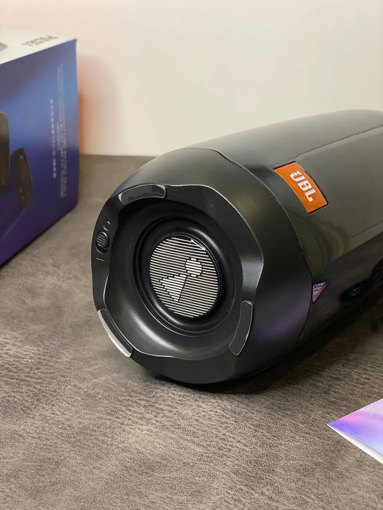 JBL Blue Black Cylindrical Translucent Body Portable Speaker 4