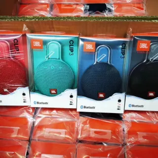 JBL Clip 3 Red Black Compact Round Portable Speaker