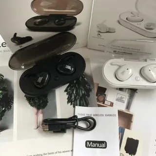 JBL Twins True Wireless Earbuds Black and White TWS Earbuds