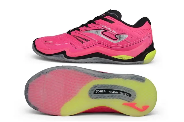 Joma Top-Flex Ultimate Shot Mini Pink Neon Yellow Black Lifestyle Sneakers 6