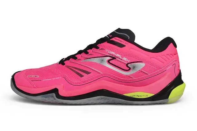 Joma Top-Flex Ultimate Shot Mini Pink Neon Yellow Black Lifestyle Sneakers 7