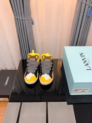 Lanvin Sneaker Yellow Black White Multicolor Lifestyle Sneakers 4