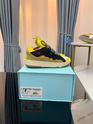 Lanvin Sneaker Yellow Black White Multicolor Lifestyle Sneakers 5