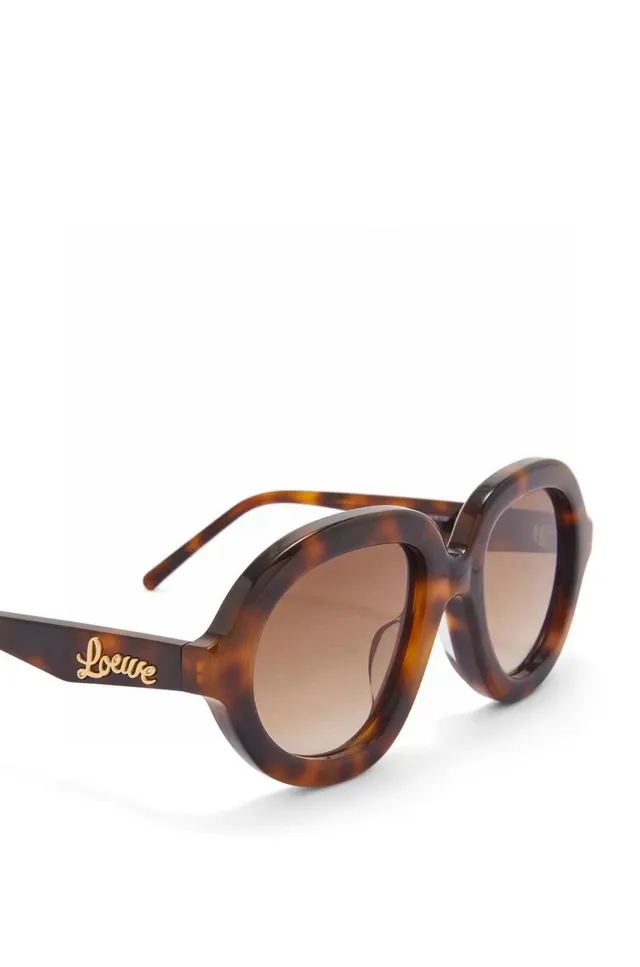 Loewe إطار دائري بني شفاف نظارات شمسية 4