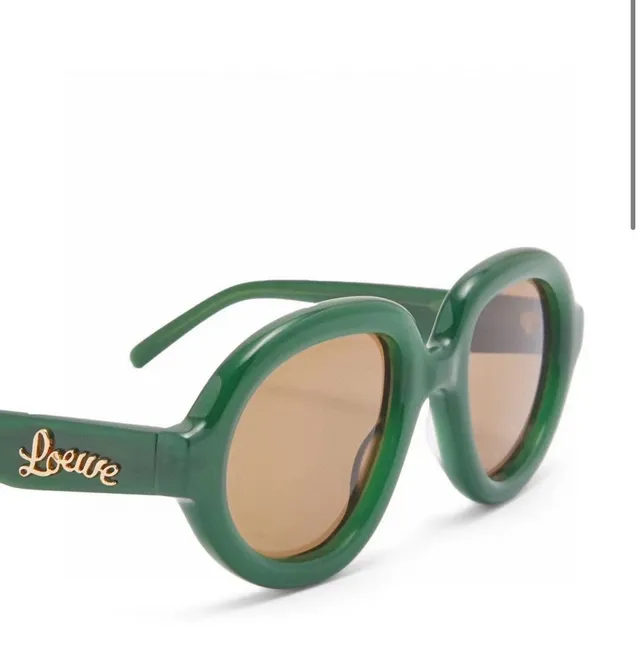 Loewe إطار دائري بني شفاف نظارات شمسية 5