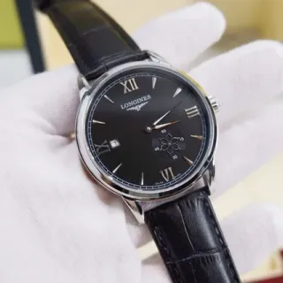 Longines Black Silver Classic Dress Dial Mechanical Watch