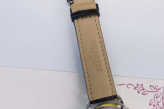Relógio Longines Preto Prata Clássico Vestido Dial Mecânico 3