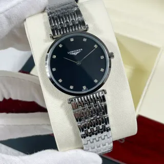 Longines La Grande Classique Black Dial Diamond Markers Quartz Watch