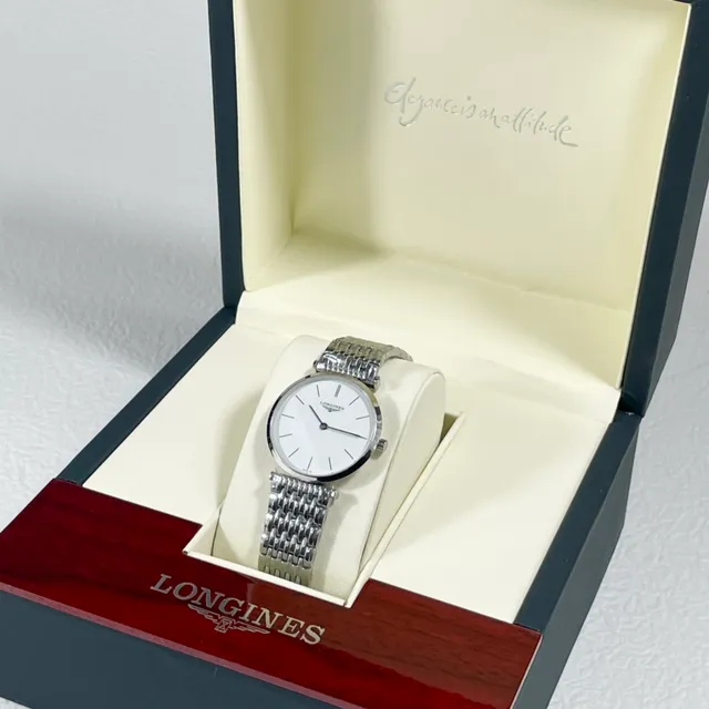 Longines La Grande Classique White Silver Minimalist Dial Stick Indices Quartz Watch 3