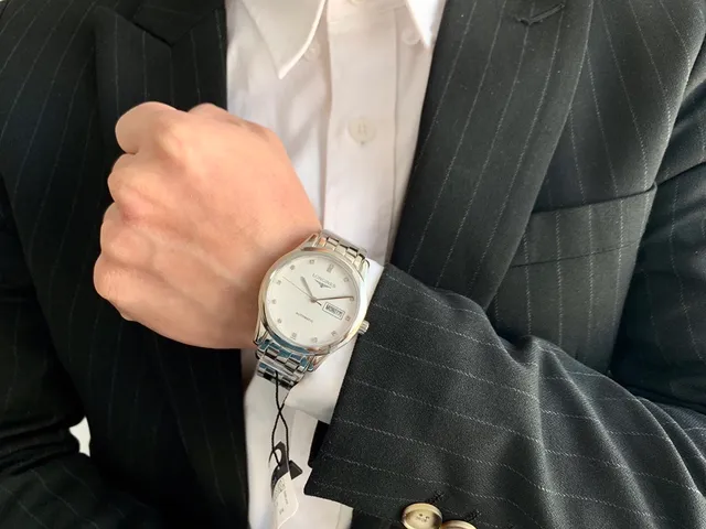 Longines Silver White Round Case Dial Mechanical Watch 5