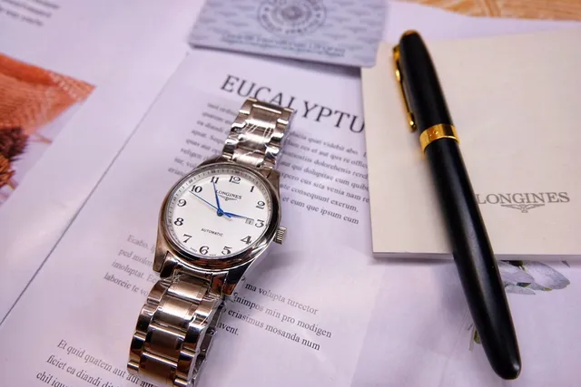 Longines Silver White Stainless Steel Textured Dial Mechanical Watch 5