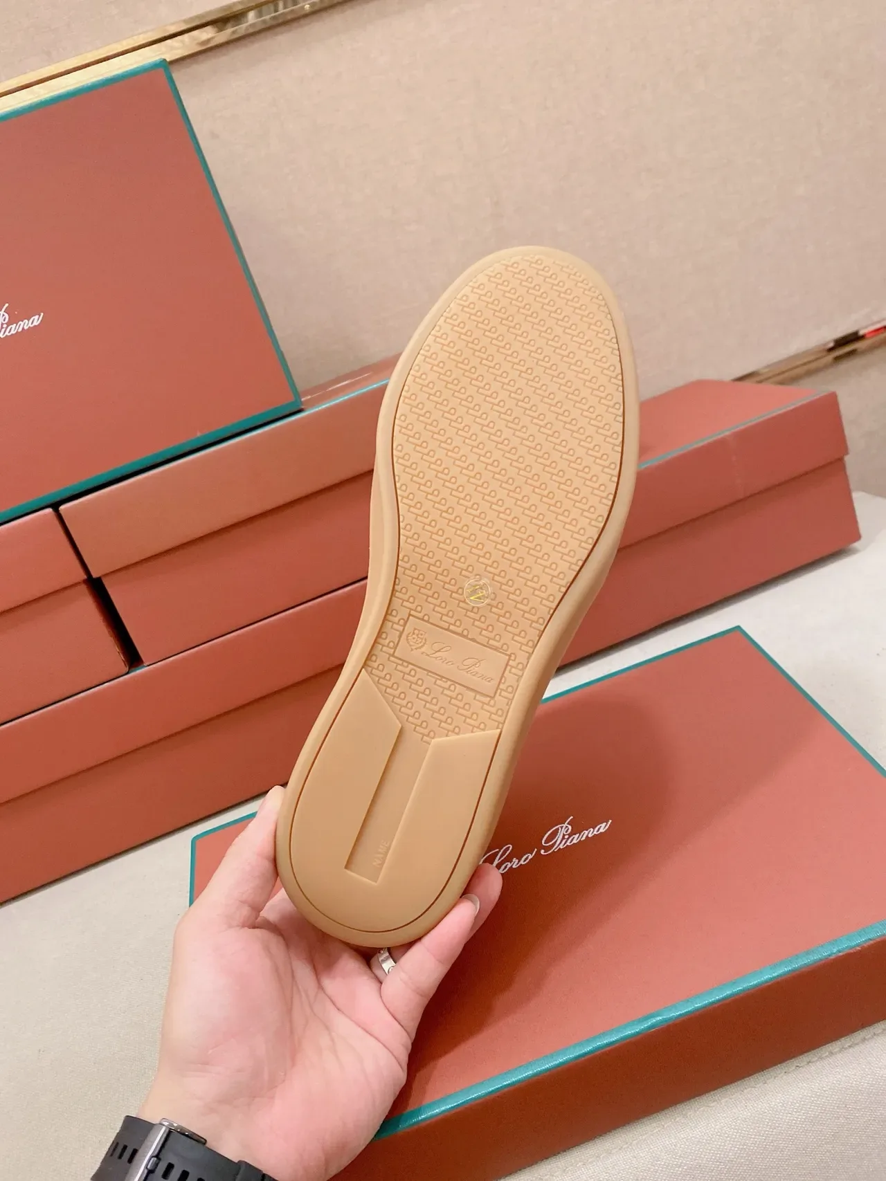 Loro Piana Navy et Gris Daim et Maille Lifestyle Sneaker 2