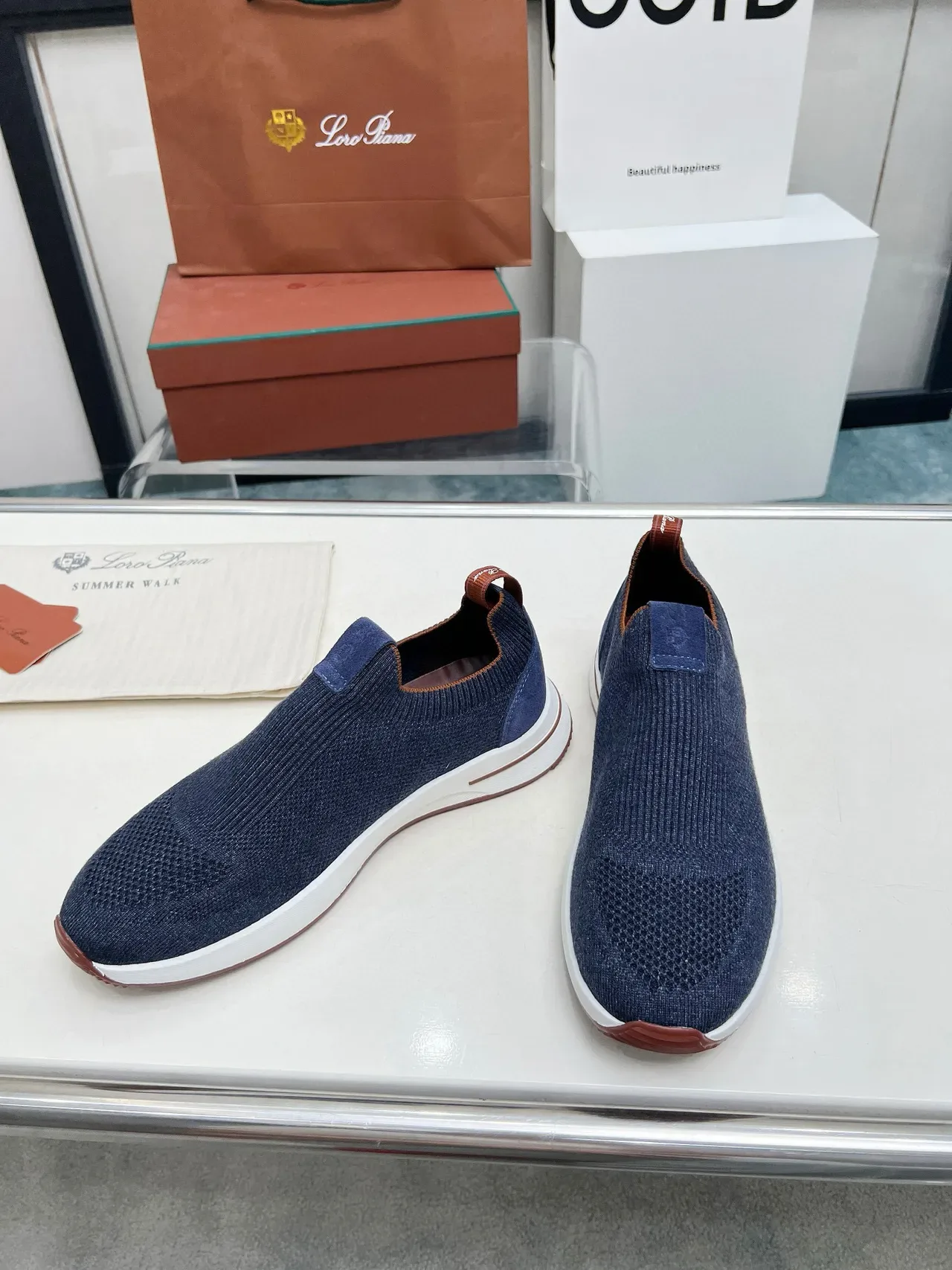 Loro Piana Marche d'Été Marine Tricoté Slip-On Lifestyle Sneakers 4