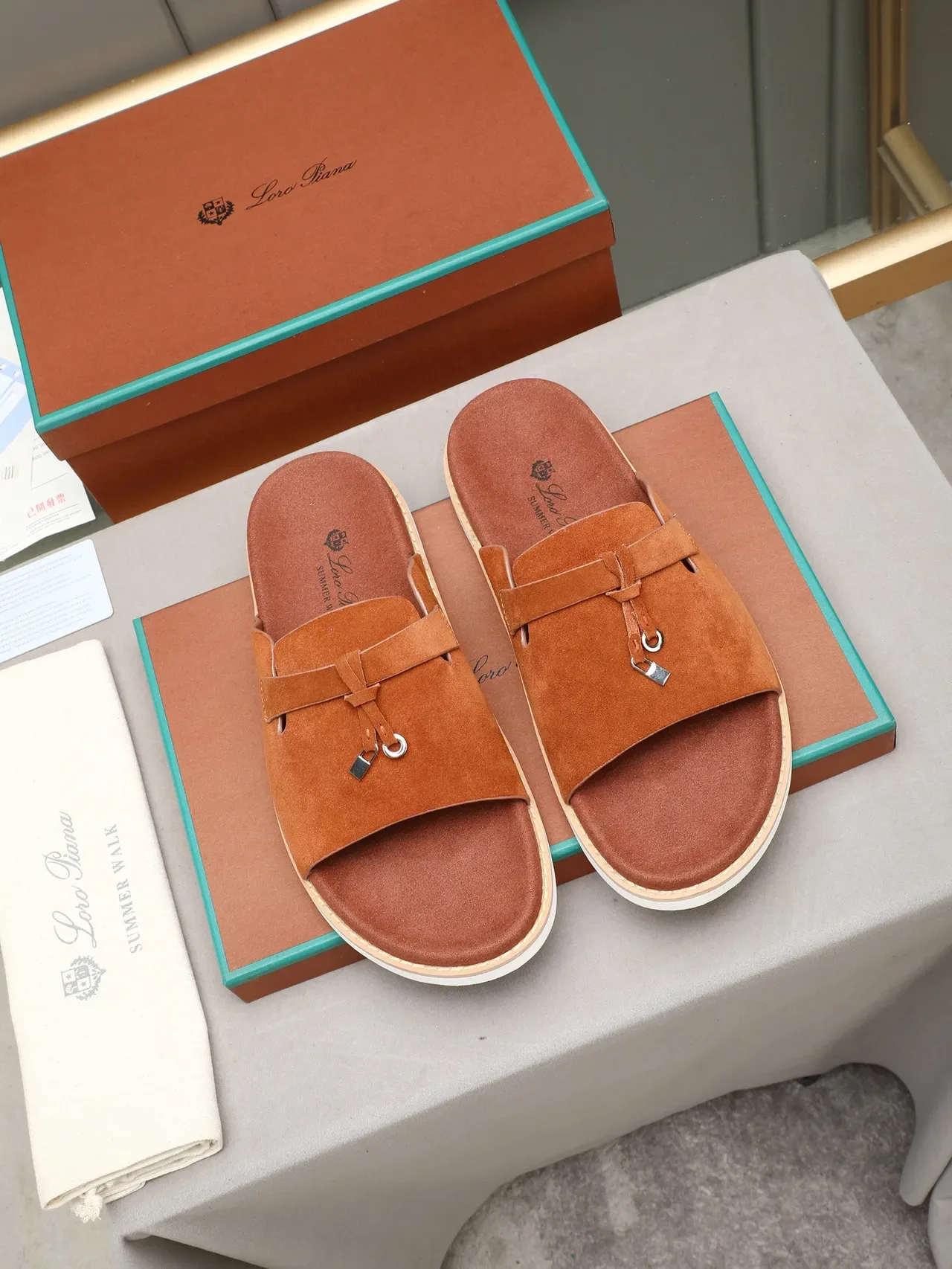 Loro Piana Tasseled Strap Slide Slippers 3