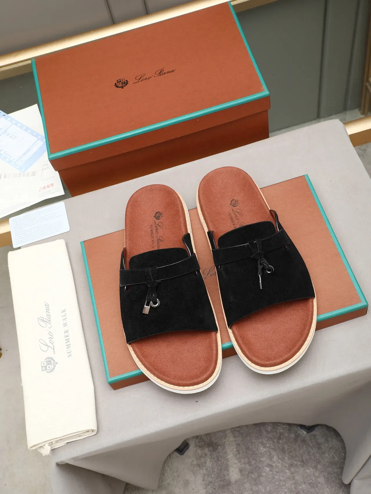 Loro Piana Tasseled Strap Slide Slippers 4