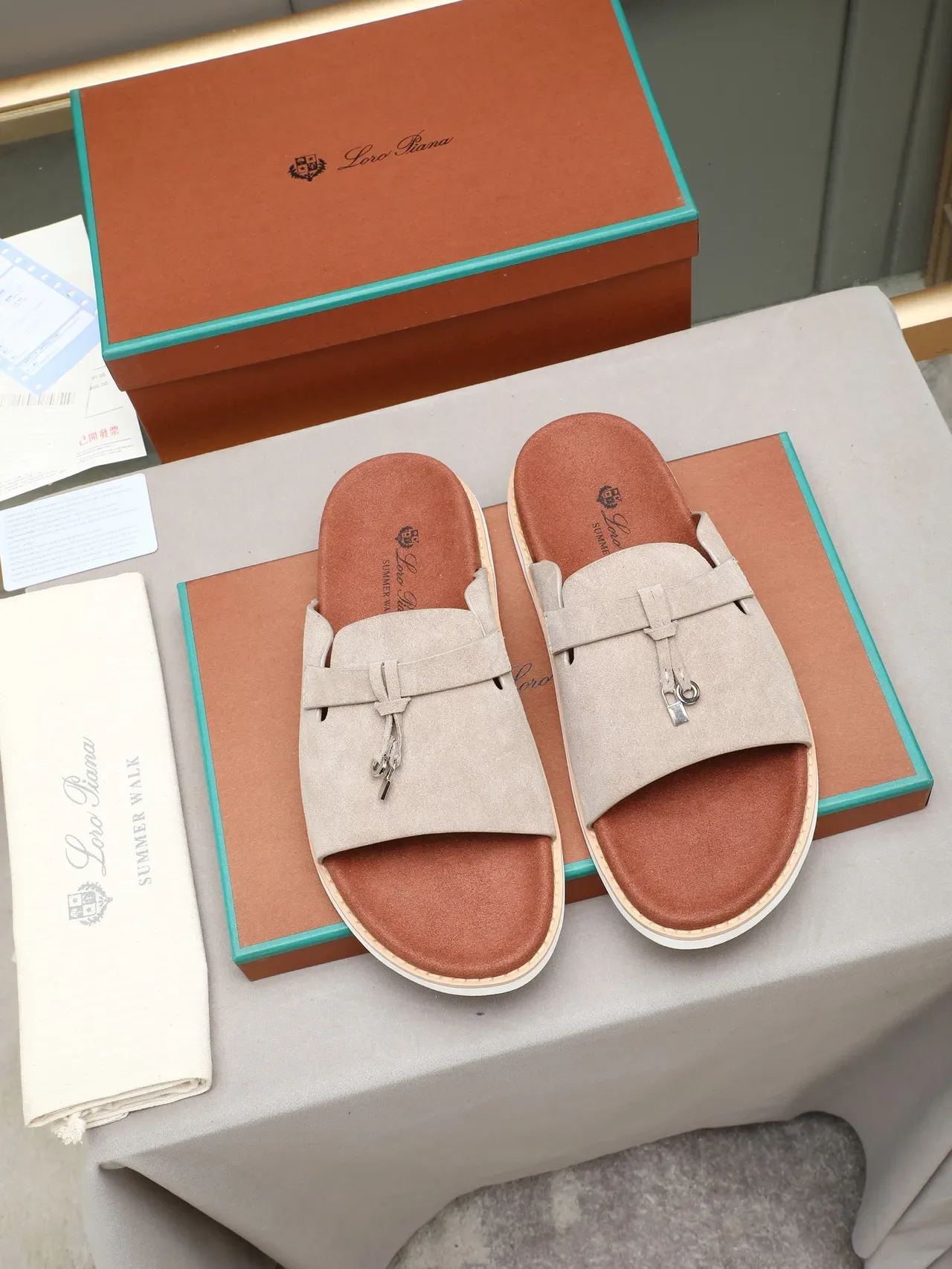 Loro Piana Tasseled Strap Slide Slippers 5