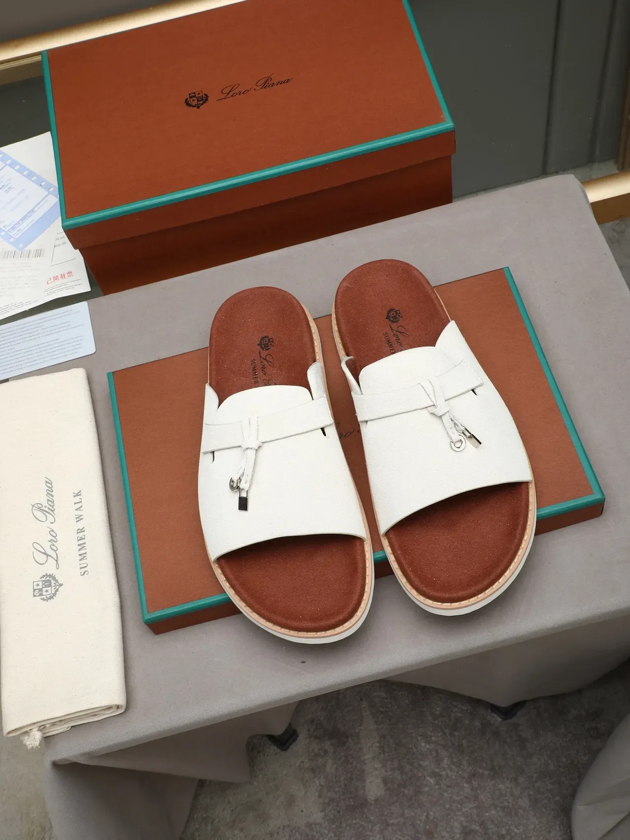 Loro Piana Tasseled Strap Slide Slippers 7