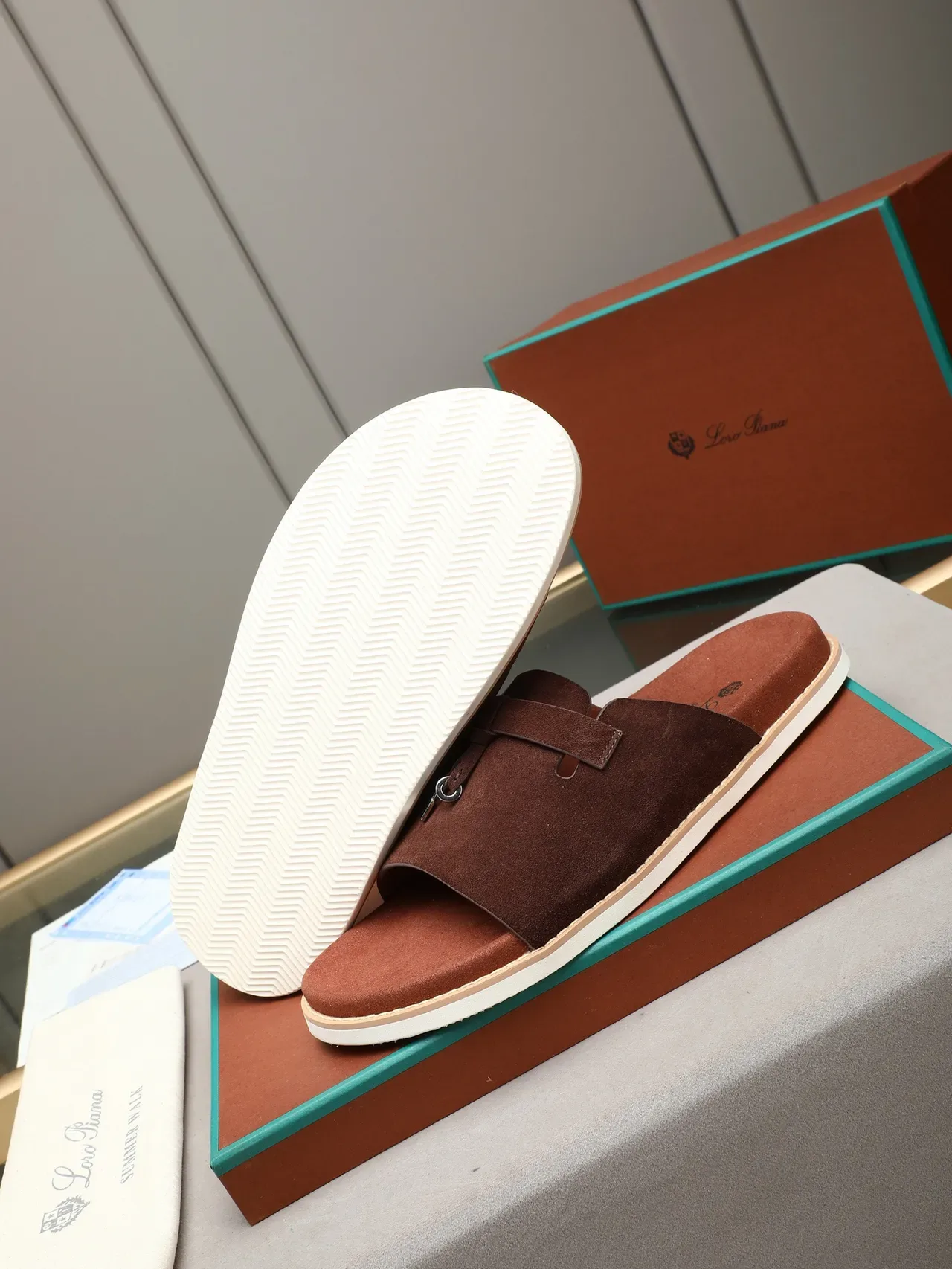 Loro Piana Tasseled Strap Slide Slippers 16