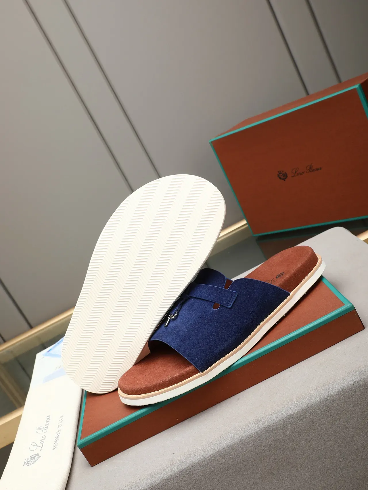 Loro Piana Tasseled Strap Slide Slippers 18